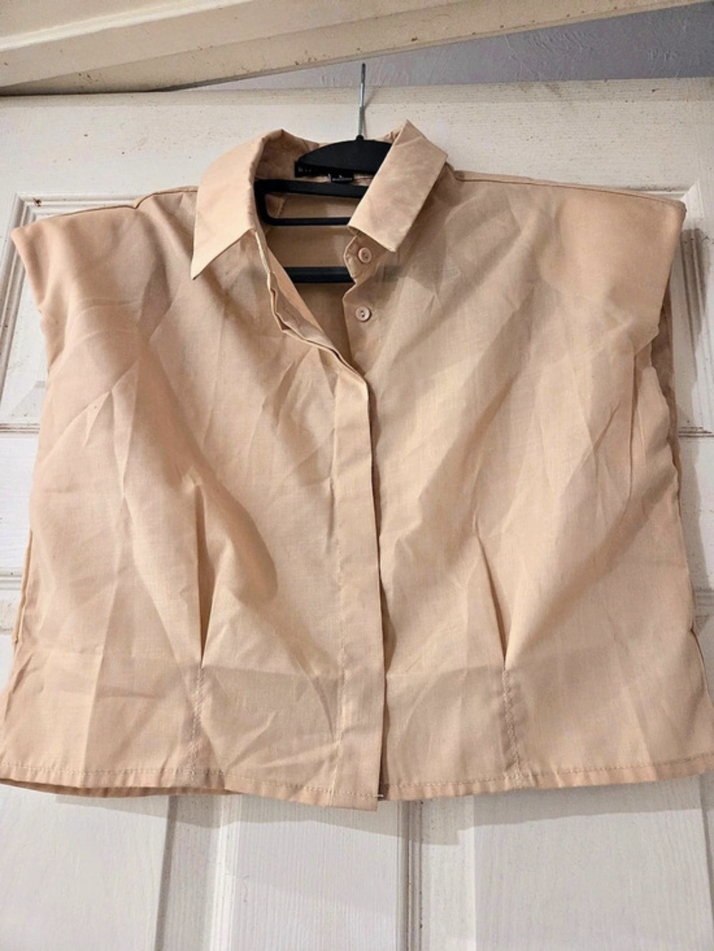 HYFVE Button Front Sleeveless Top in Pink Size Large
